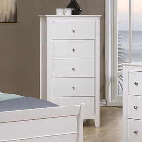 Selena 5-drawer Chest Cream White Selena 5-drawer Chest Cream White Half Price Furniture