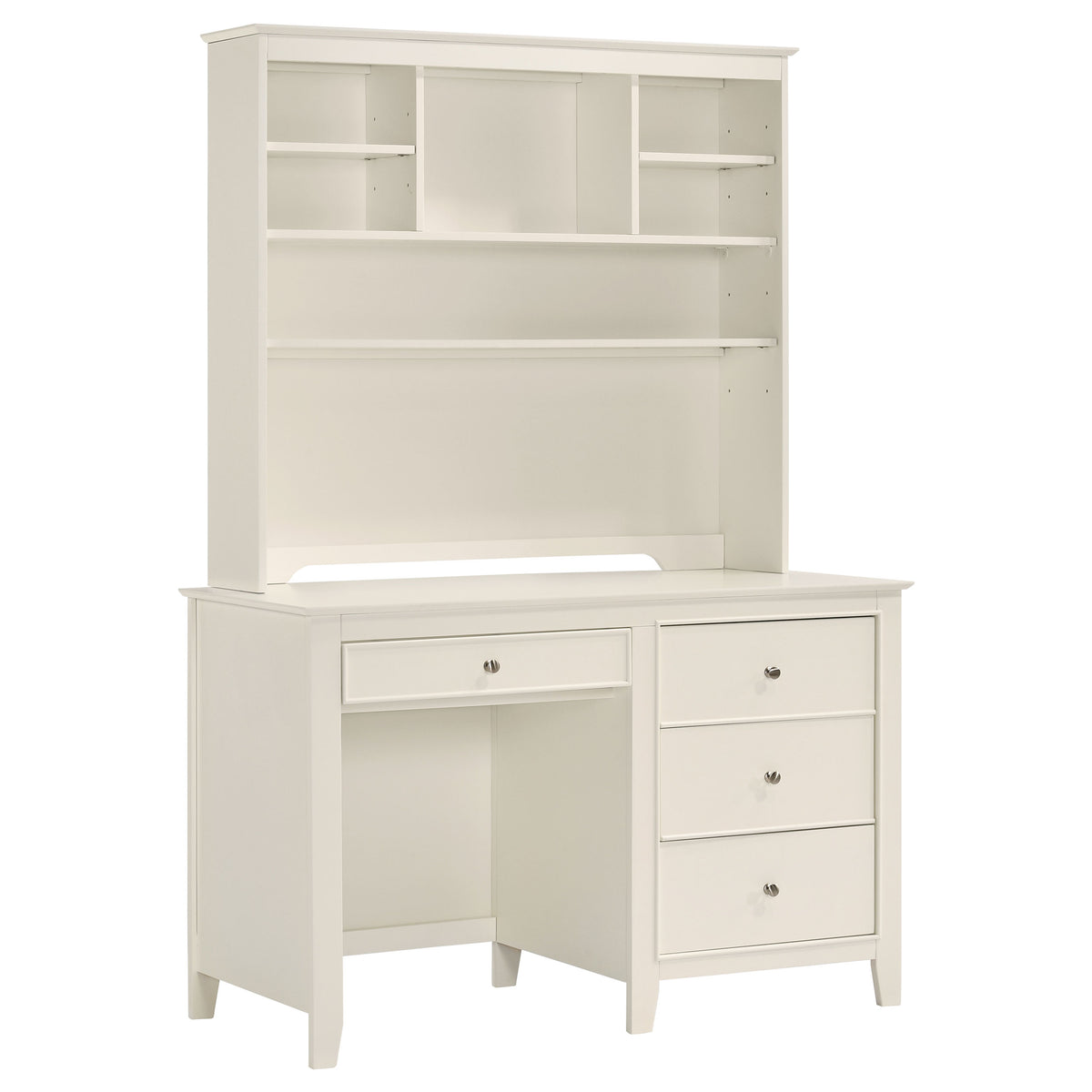 Selena 4-drawer Computer Desk with Hutch Buttermilk  Half Price Furniture