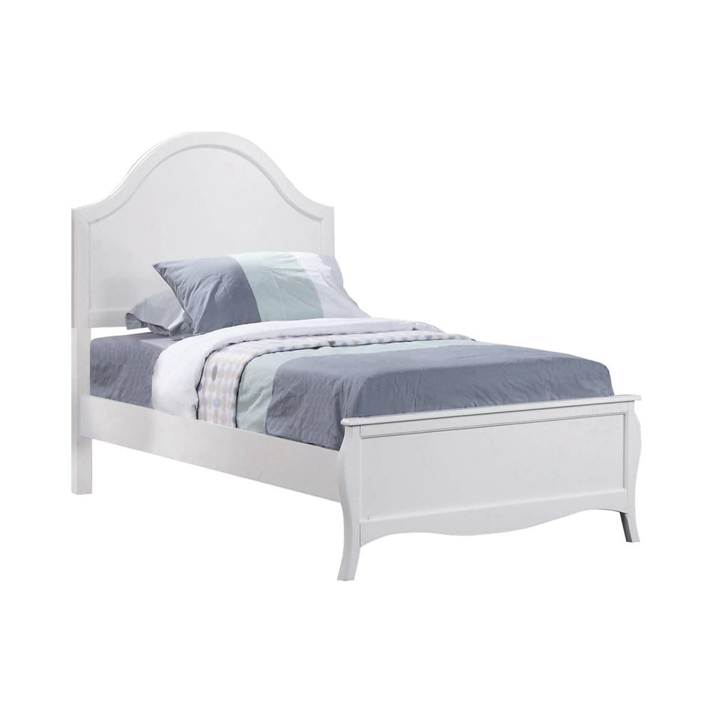 Dominique Twin Panel Bed Cream White  Half Price Furniture