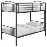Anson Twin Over Twin Bunk Bed with Ladder Half Price Furniture