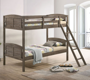Flynn Bunk Bed Weathered Brown  Half Price Furniture