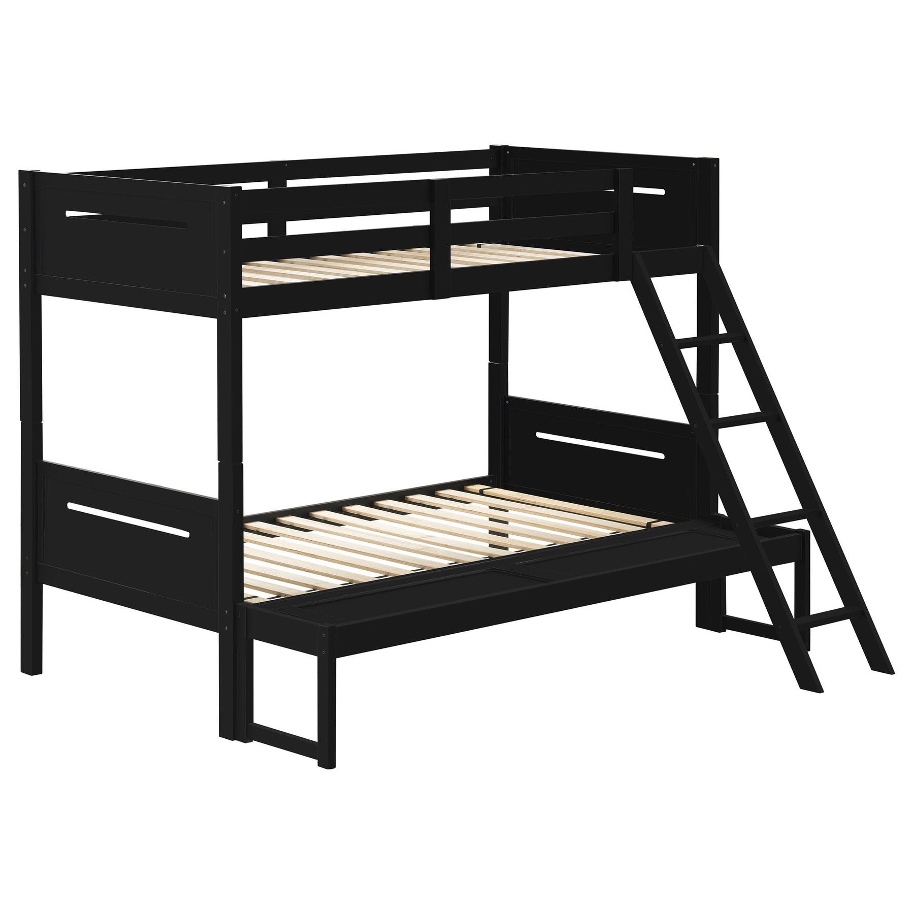 Littleton Twin Over Full Bunk Bed Black  Half Price Furniture