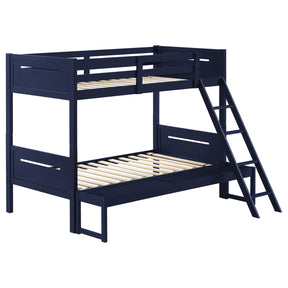Littleton Twin Over Full Bunk Bed Blue  Half Price Furniture