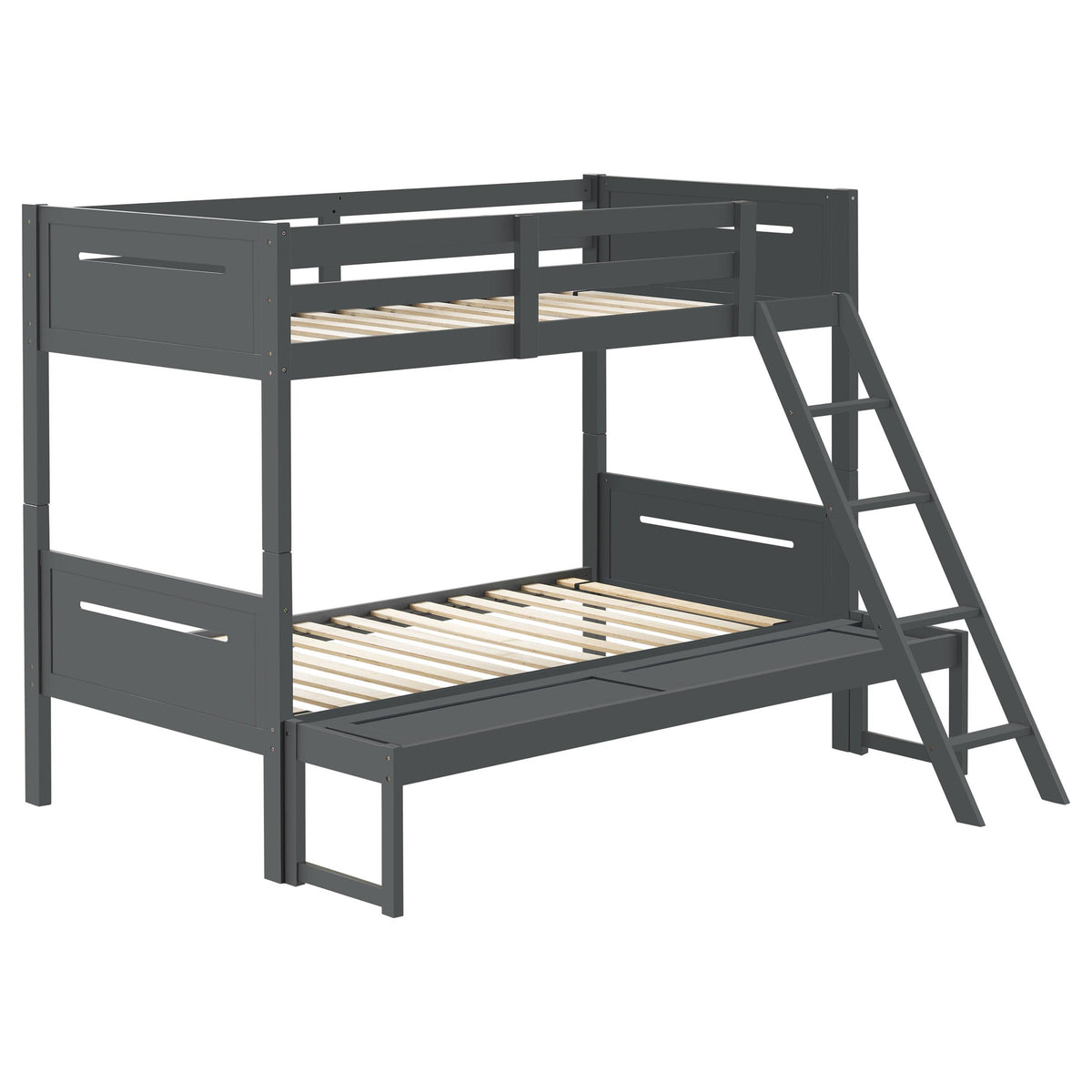 Littleton Twin Over Full Bunk Bed Grey  Half Price Furniture