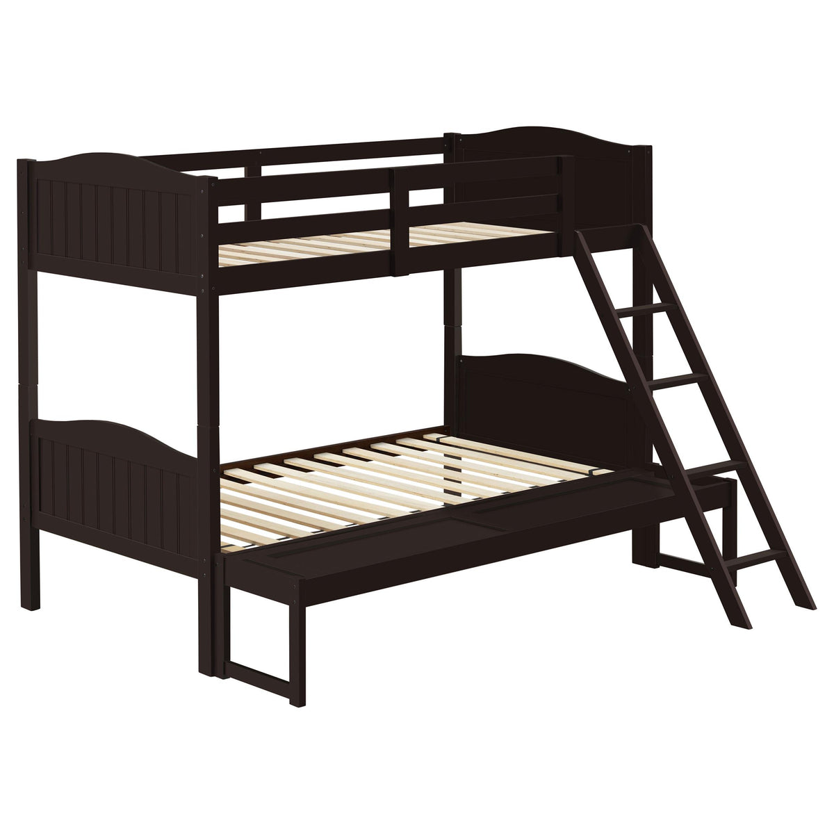 Arlo Twin Over Full Bunk Bed with Ladder Espresso Arlo Twin Over Full Bunk Bed with Ladder Espresso Half Price Furniture