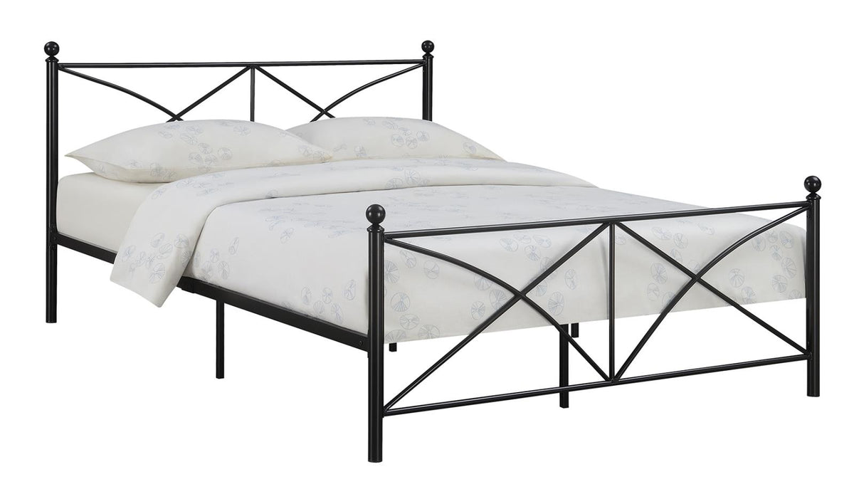 Hart Queen Platform Bed Black  Half Price Furniture