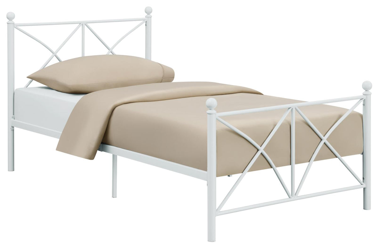 Hart Full Platform Bed White  Half Price Furniture