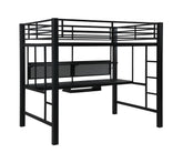 Avalon Full Workstation Loft Bed Black Avalon Full Workstation Loft Bed Black Half Price Furniture