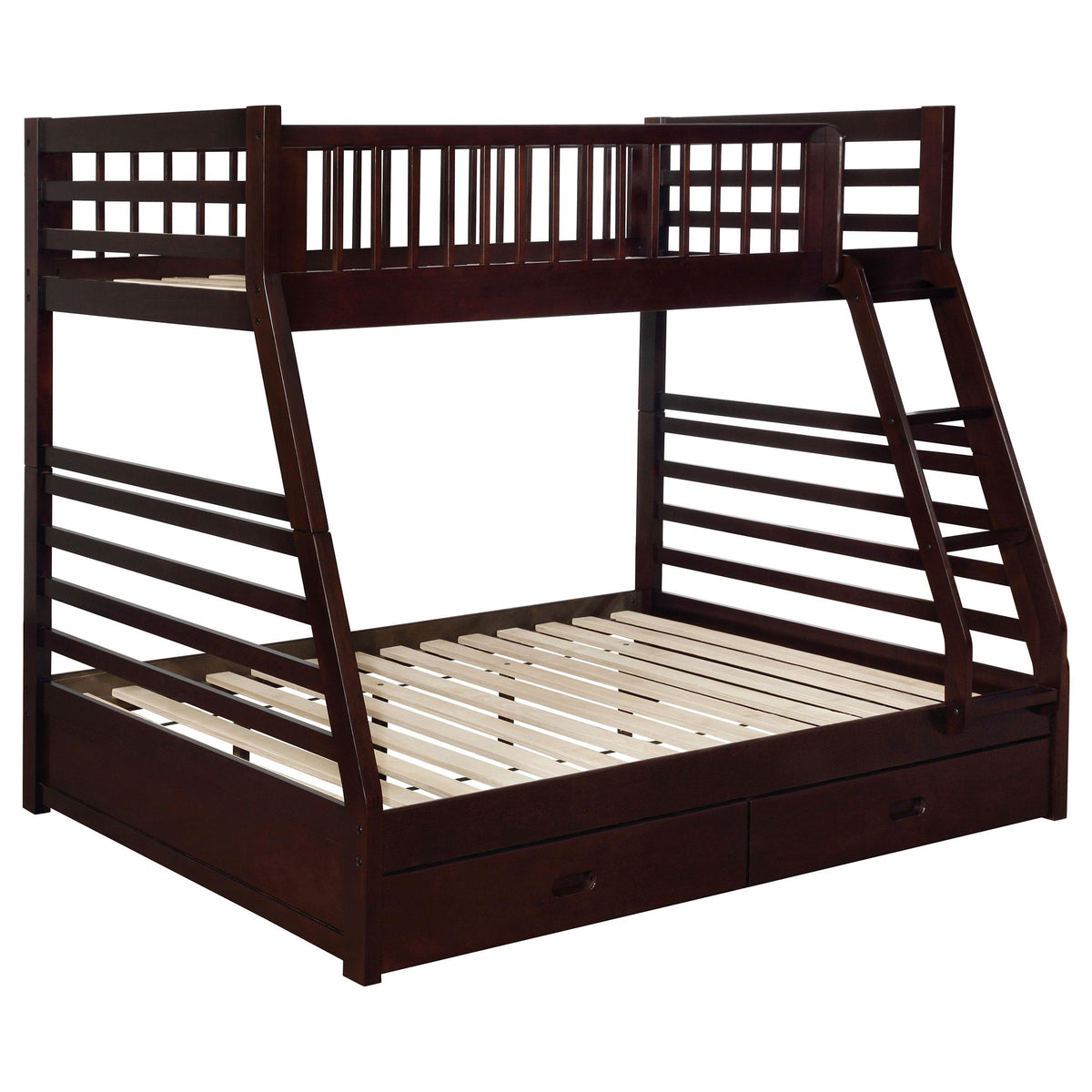 Ashton Twin Over Full 2-drawer Bunk Bed Cappuccino  Half Price Furniture