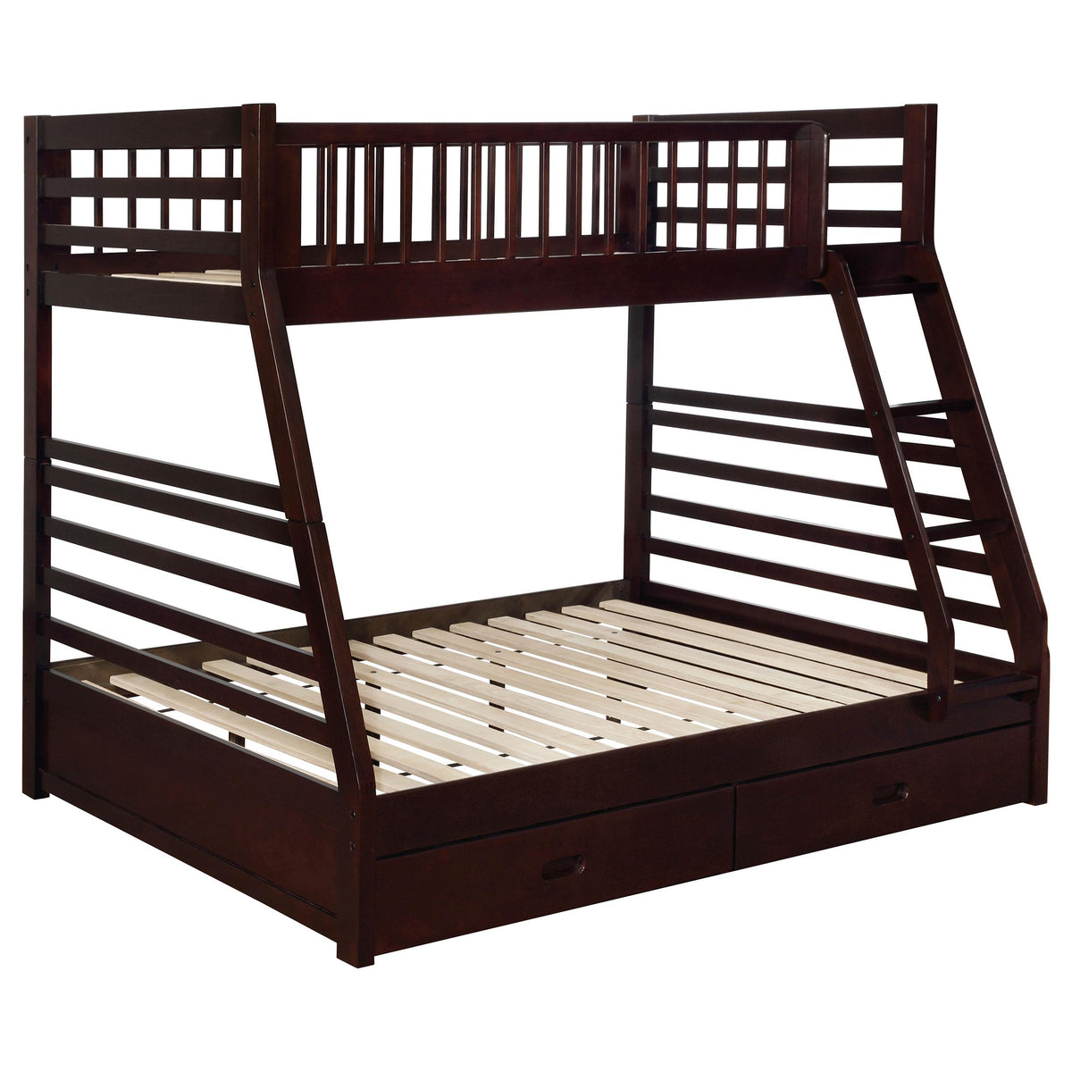 Ashton Twin Over Full 2-drawer Bunk Bed Cappuccino Half Price Furniture