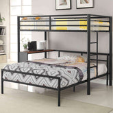 Fisher 2-piece Metal Workstation Loft Bed Set Gunmetal - Half Price Furniture