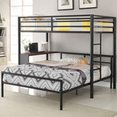 Fisher 2-piece Metal Workstation Loft Bed Set Gunmetal Half Price Furniture