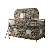 Camouflage Tent Loft Bed with Ladder Army Green Half Price Furniture