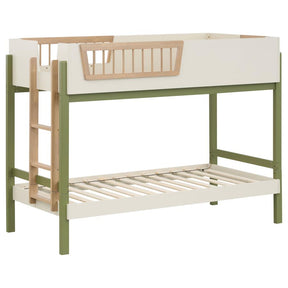 Evren twin over twin bunk bed with trundle tri-tone