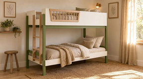 Evren twin over twin bunk bed tri-tone