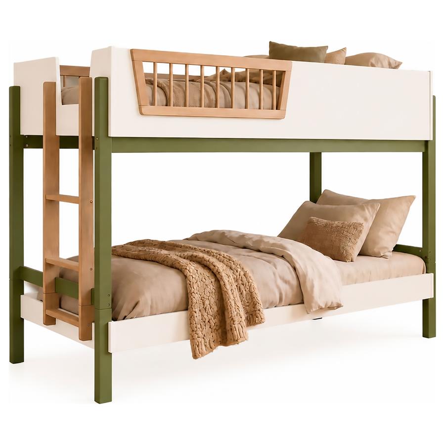 Evren twin over twin bunk bed tri-tone