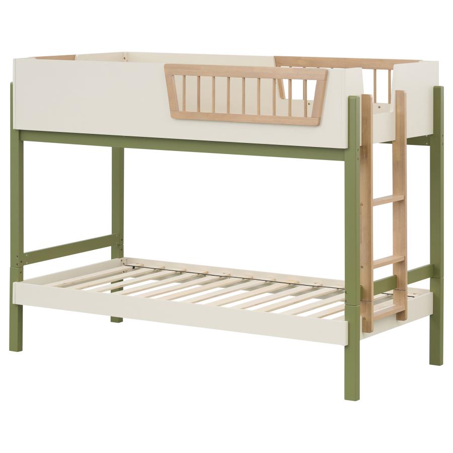 Evren twin over twin bunk bed tri-tone
