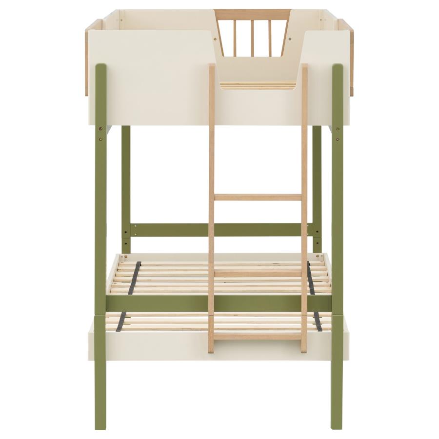 Evren twin over twin bunk bed tri-tone