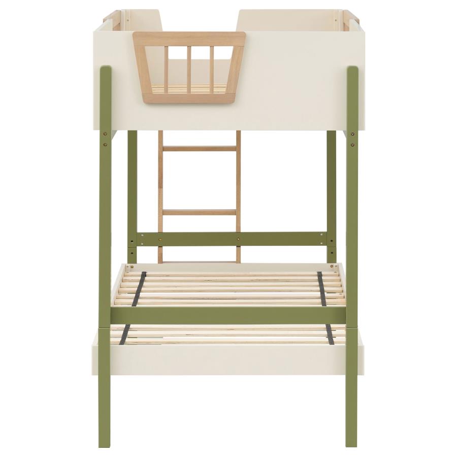 Evren twin over twin bunk bed tri-tone