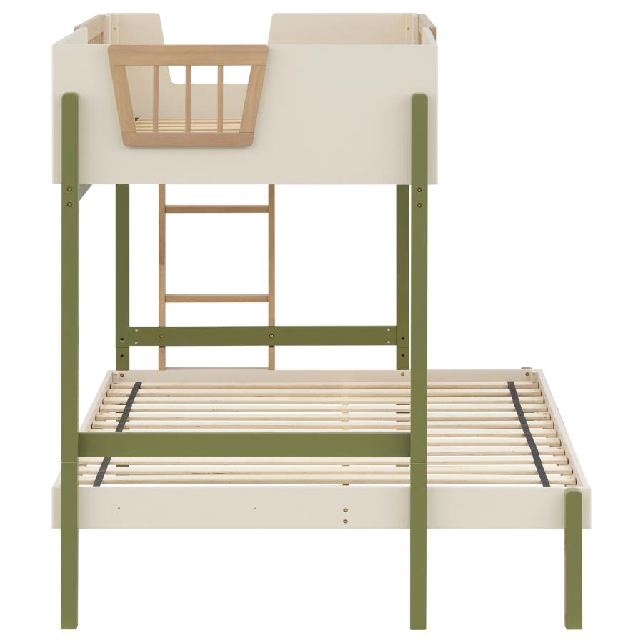 Evren twin over full bunk bed tri-tone