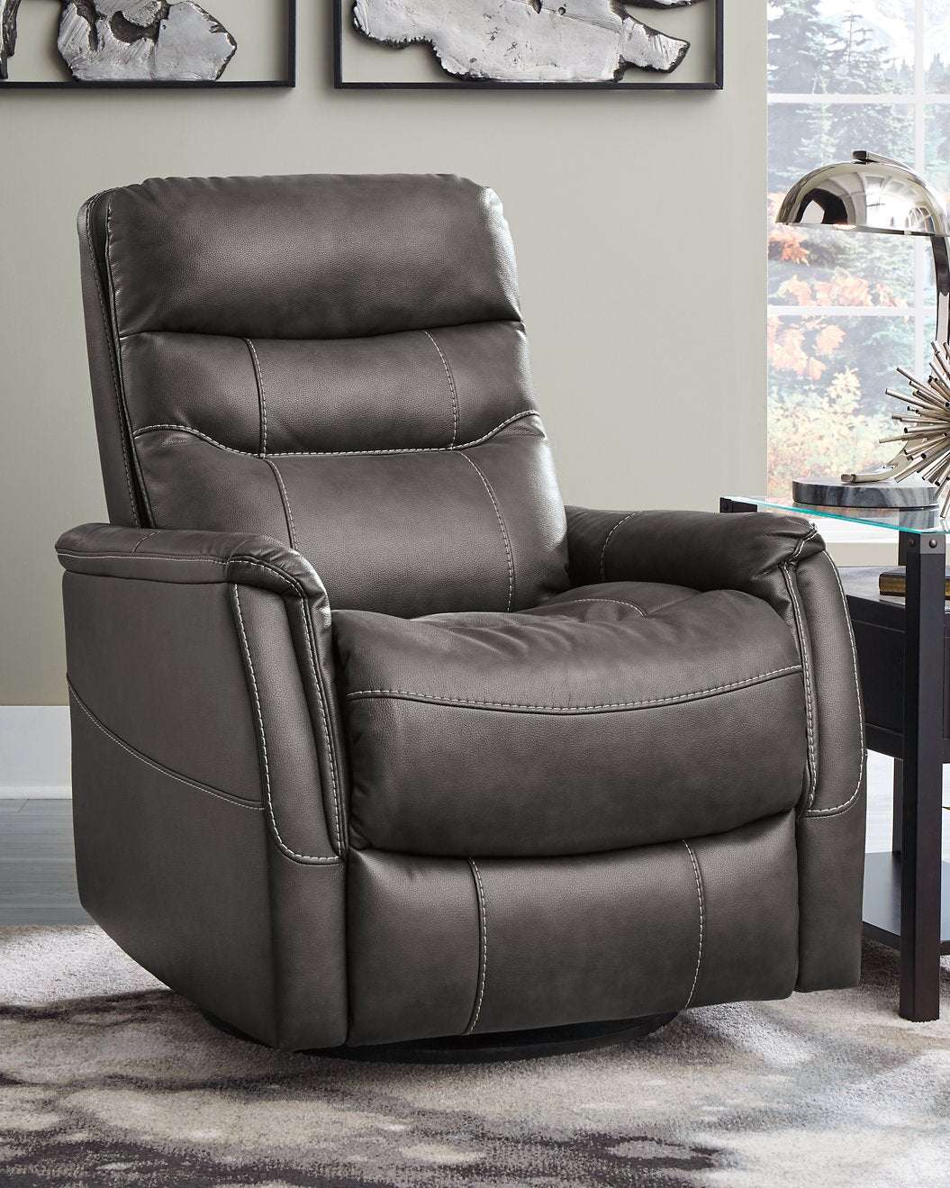Riptyme Swivel Glider Recliner - Half Price Furniture