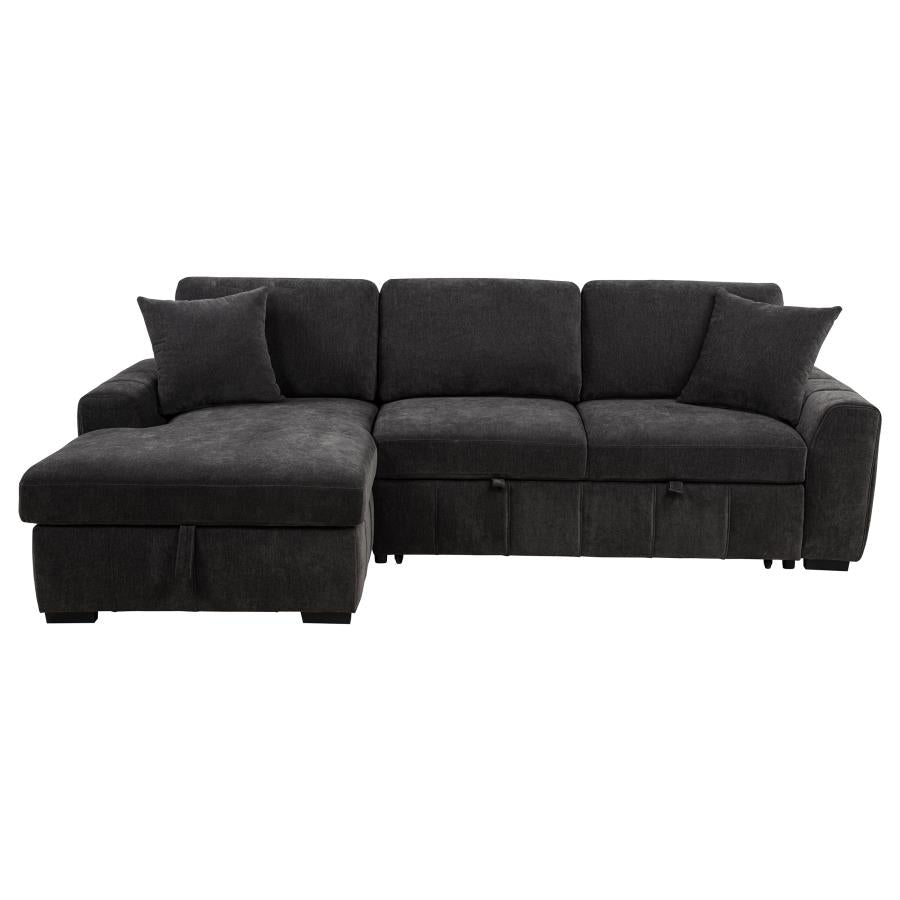 Pastrana Upholstered Sleeper Sectional Sofa LAF Chaise Grey