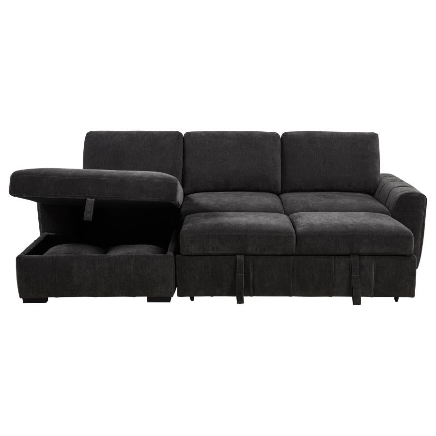 Pastrana Upholstered Sleeper Sectional Sofa LAF Chaise Grey