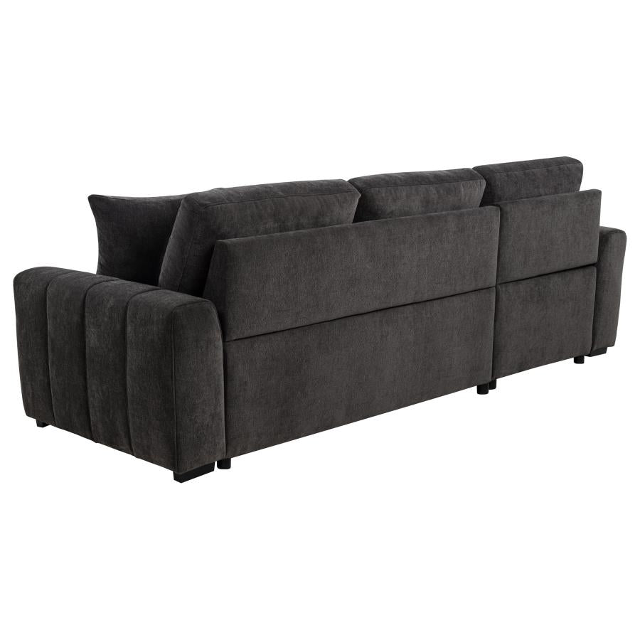 Pastrana Upholstered Sleeper Sectional Sofa LAF Chaise Grey