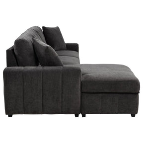 Pastrana Upholstered Sleeper Sectional Sofa LAF Chaise Grey