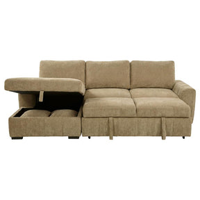 Pastrana Upholstered Sleeper Sectional Sofa LAF Chaise Camel