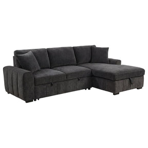 Pastrana Upholstered Sleeper Sectional Sofa RAF Chaise Grey