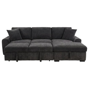 Pastrana Upholstered Sleeper Sectional Sofa RAF Chaise Grey