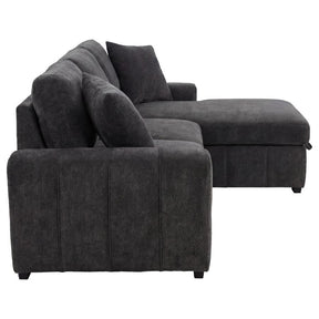 Pastrana Upholstered Sleeper Sectional Sofa RAF Chaise Grey