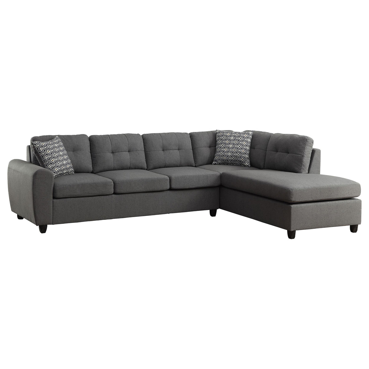 Stonenesse Tufted Sectional Grey  Half Price Furniture