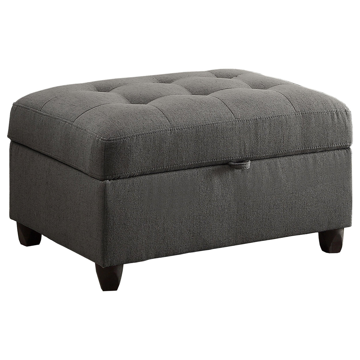 Stonenesse Tufted Storage Ottoman Grey Stonenesse Tufted Storage Ottoman Grey Half Price Furniture