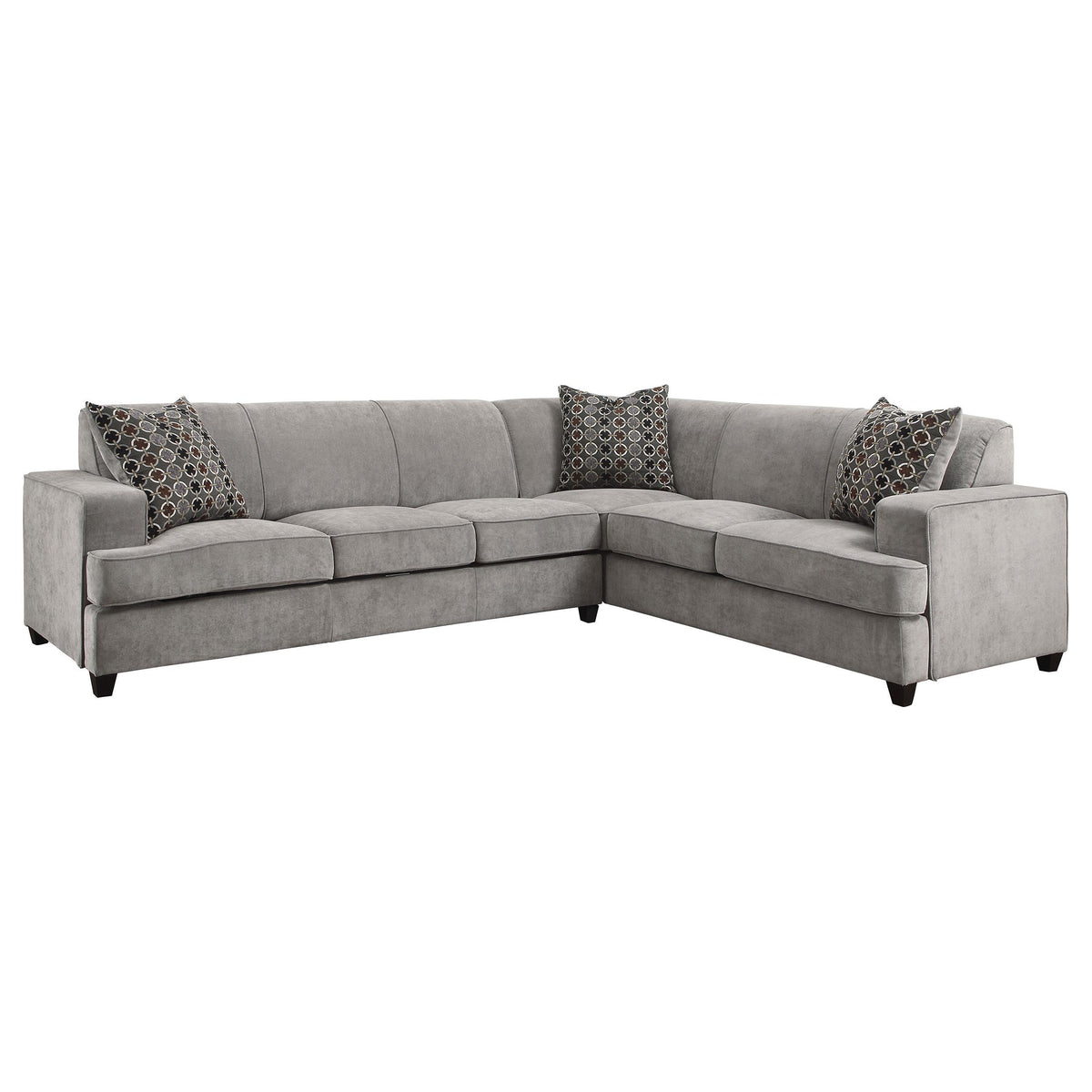 Tess L-shape Sleeper Sectional Grey  Half Price Furniture