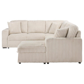 Devonshire Sleeper Sectional Sofa with Storage Chaise Camel
