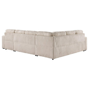 Devonshire Sleeper Sectional Sofa with Storage Chaise Camel