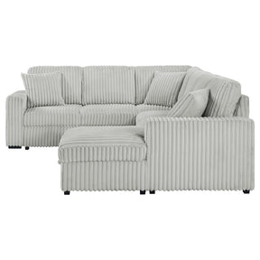 Devonshire Sleeper Sectional Sofa with Storage Chaise Grey