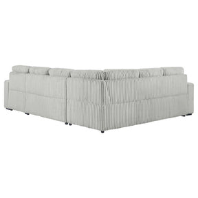 Devonshire Sleeper Sectional Sofa with Storage Chaise Grey