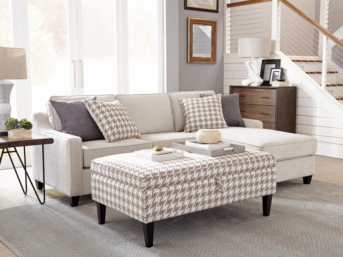 Mcloughlin Upholstered Sectional Platinum Half Price Furniture