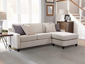 McLoughlin Upholstered Sloped Arm Sectional Sofa Platinum
