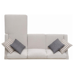 McLoughlin Upholstered Sloped Arm Sectional Sofa Platinum