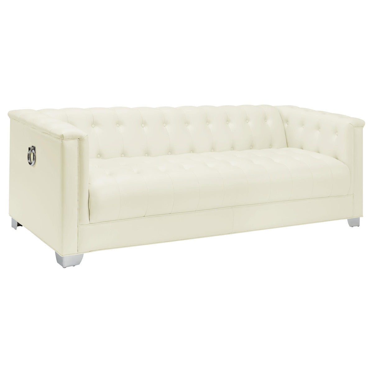 Chaviano Tufted Upholstered Sofa Pearl White Chaviano Tufted Upholstered Sofa Pearl White Half Price Furniture