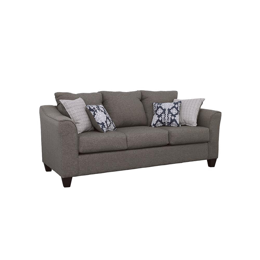 Salizar Flared Arm Sofa Grey  Half Price Furniture