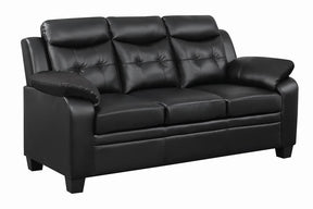 Finley Tufted Upholstered Sofa Black Half Price Furniture