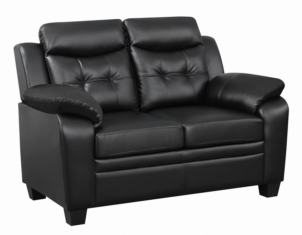 Finley Tufted Upholstered Loveseat Black  Half Price Furniture