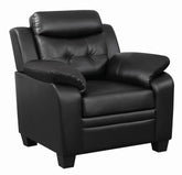Finley Tufted Upholstered Chair Black  Half Price Furniture