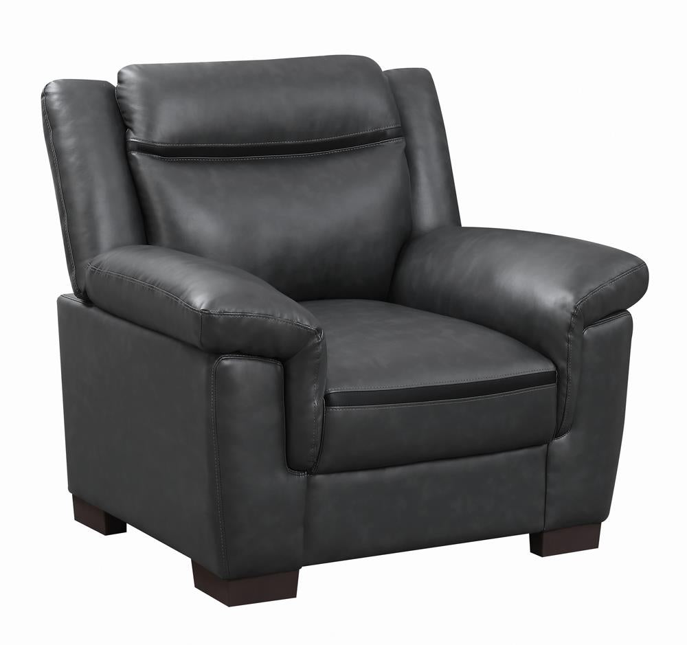 Arabella Pillow Top Upholstered Chair Grey  Las Vegas Furniture Stores