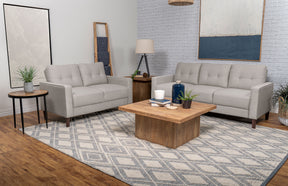 Bowen Upholstered Track Arms Tufted Sofa Set - Living Room Set - Half Price Furniture